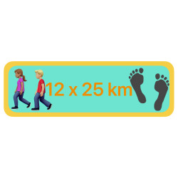 12 x 25 km.