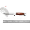 Kniv med træskaft og skede